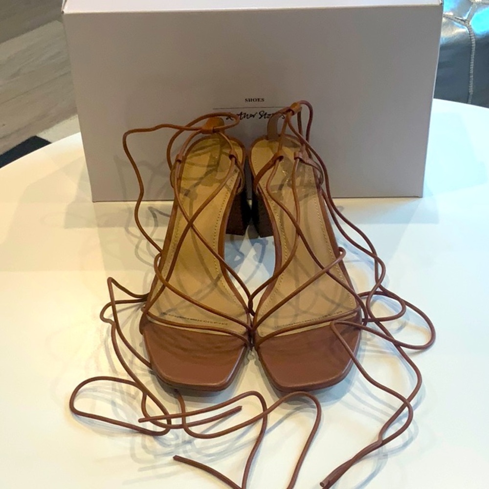 & Other Stories Sandals Sandalette Brown Size 41